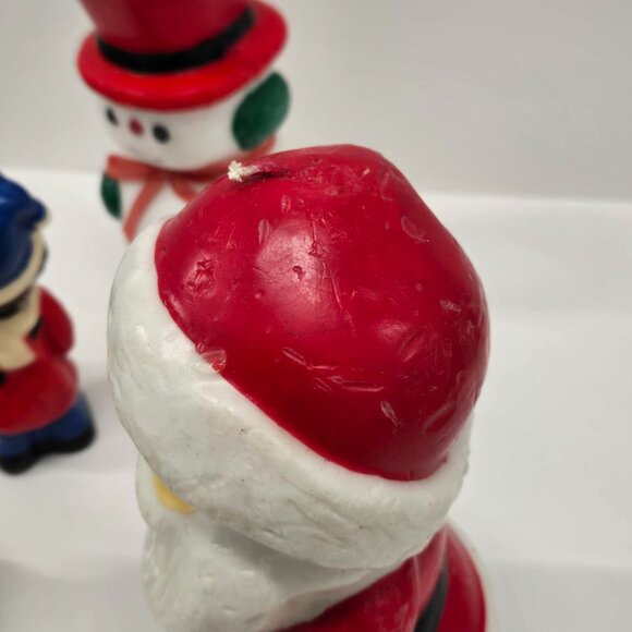🎄 Vintage Christmas Candle Set – Snowmen, Santa & Caroler 🎄 - Picture 4 of 9